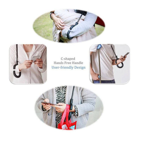 Image of RAINAWAY™ DOUBLE-LAYER HANDS-FREE INVERTED UMBRELLA
