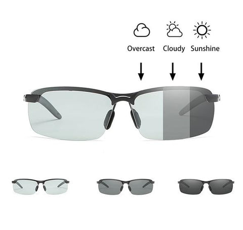 Image of Invincible™ Photochromic Sunglasses with Polarized Lens