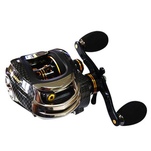 FISHING BAITCASTING REEL 18 BB BALL BEARINGS DOUBLE BRAKE SYSTEM LEFT/RIGHT HAND CASTING