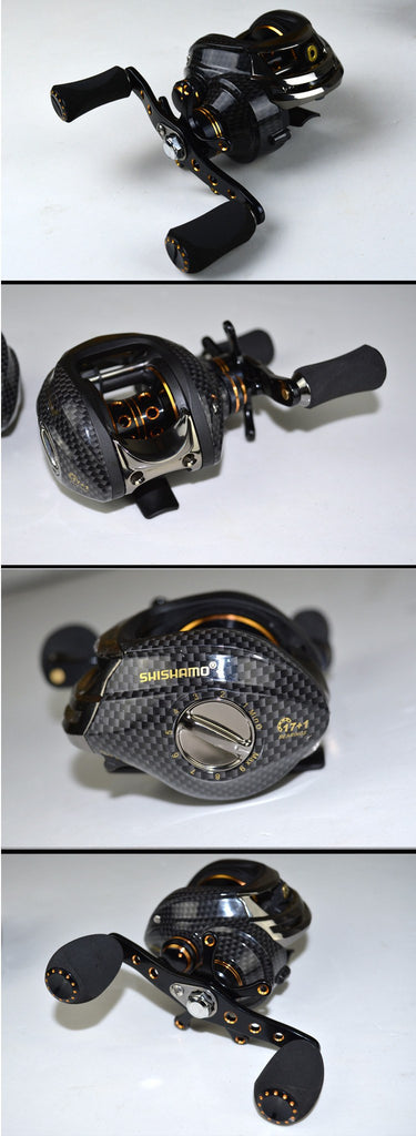 FISHING BAITCASTING REEL 18 BB BALL BEARINGS DOUBLE BRAKE SYSTEM LEFT/RIGHT HAND CASTING