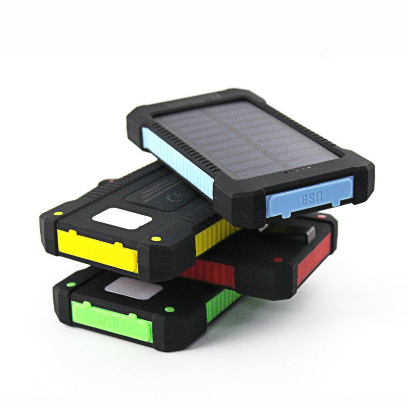 Outdoor Waterproof Power Bank - Solar Powered, Shock Resistant