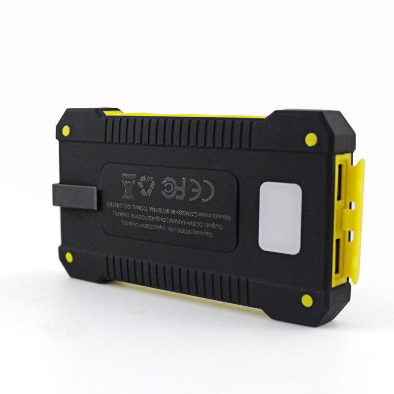 Outdoor Waterproof Power Bank - Solar Powered, Shock Resistant