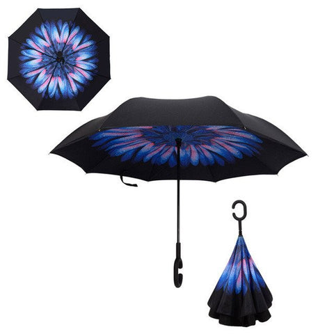 Image of RAINAWAY™ DOUBLE-LAYER HANDS-FREE INVERTED UMBRELLA