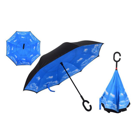 Image of RAINAWAY™ DOUBLE-LAYER HANDS-FREE INVERTED UMBRELLA