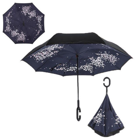Image of RAINAWAY™ DOUBLE-LAYER HANDS-FREE INVERTED UMBRELLA