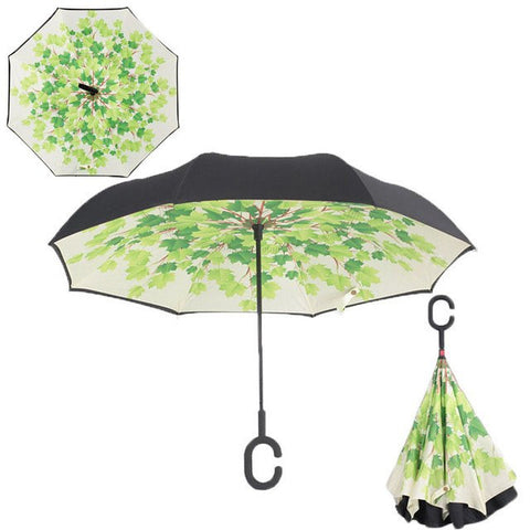 Image of RAINAWAY™ DOUBLE-LAYER HANDS-FREE INVERTED UMBRELLA