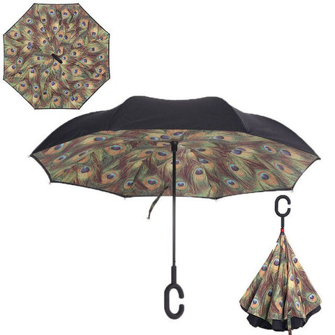 Image of RAINAWAY™ DOUBLE-LAYER HANDS-FREE INVERTED UMBRELLA