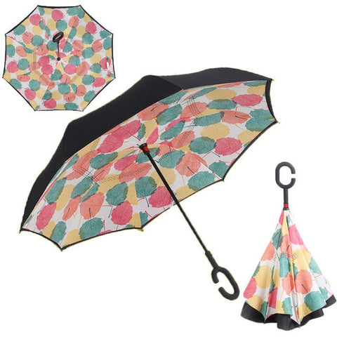 Image of RAINAWAY™ DOUBLE-LAYER HANDS-FREE INVERTED UMBRELLA