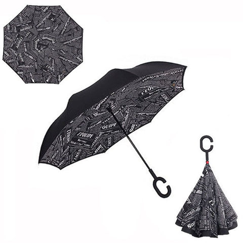 Image of RAINAWAY™ DOUBLE-LAYER HANDS-FREE INVERTED UMBRELLA