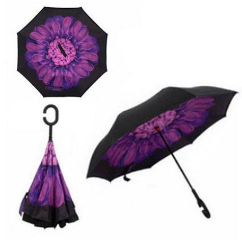 Image of RAINAWAY™ DOUBLE-LAYER HANDS-FREE INVERTED UMBRELLA