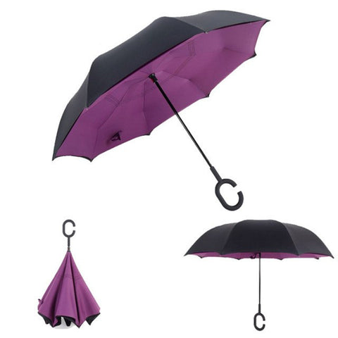 Image of RAINAWAY™ DOUBLE-LAYER HANDS-FREE INVERTED UMBRELLA