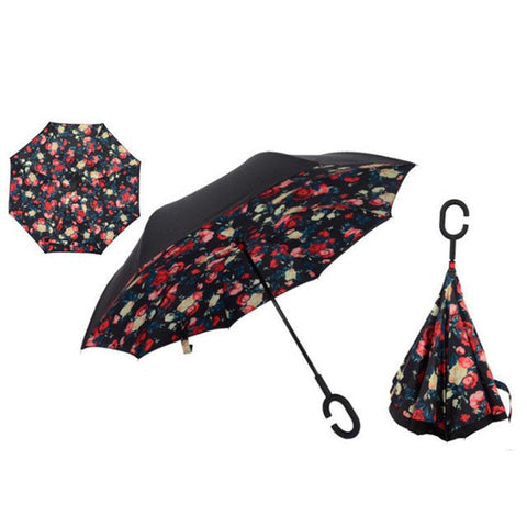 Image of RAINAWAY™ DOUBLE-LAYER HANDS-FREE INVERTED UMBRELLA