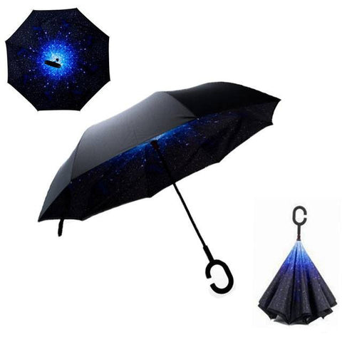 Image of RAINAWAY™ DOUBLE-LAYER HANDS-FREE INVERTED UMBRELLA