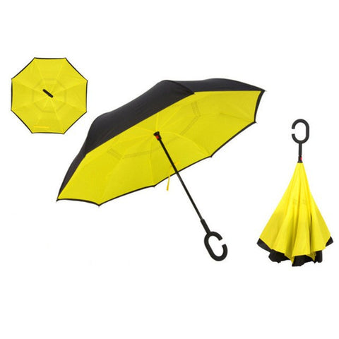 Image of RAINAWAY™ DOUBLE-LAYER HANDS-FREE INVERTED UMBRELLA