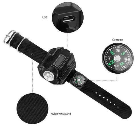 Image of ULTRAFLARE™ Tactical Wrist Watch Light - USB Rechargable *FREE SHIPPING*