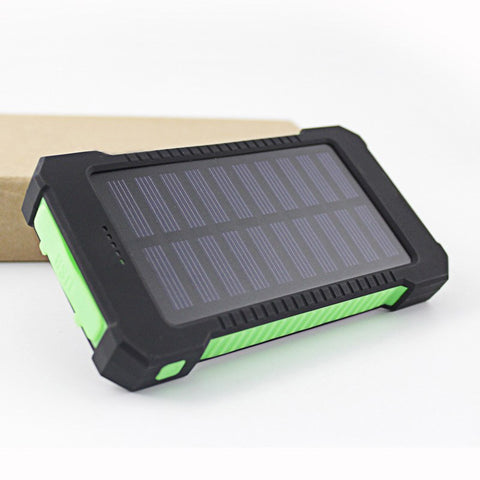 Outdoor Waterproof Power Bank - Solar Powered, Shock Resistant
