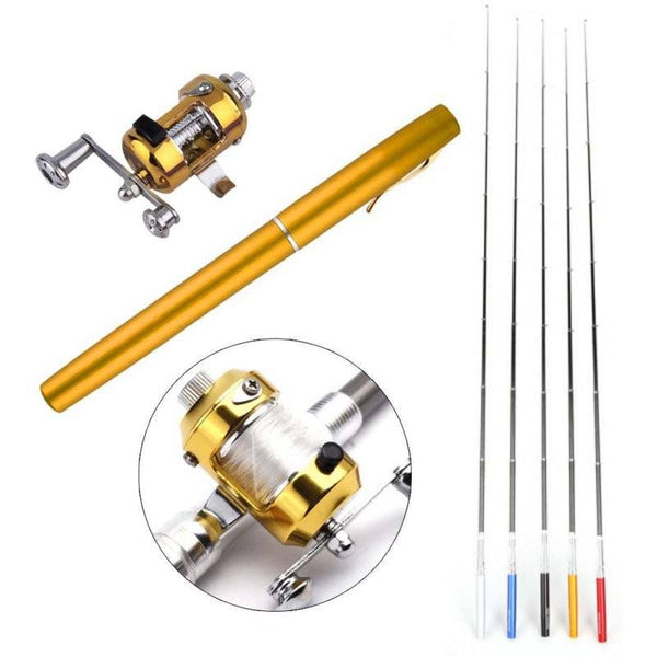PEN FISHERMAN Portable Travel Retractable Premium Pocket Fishing Rod –